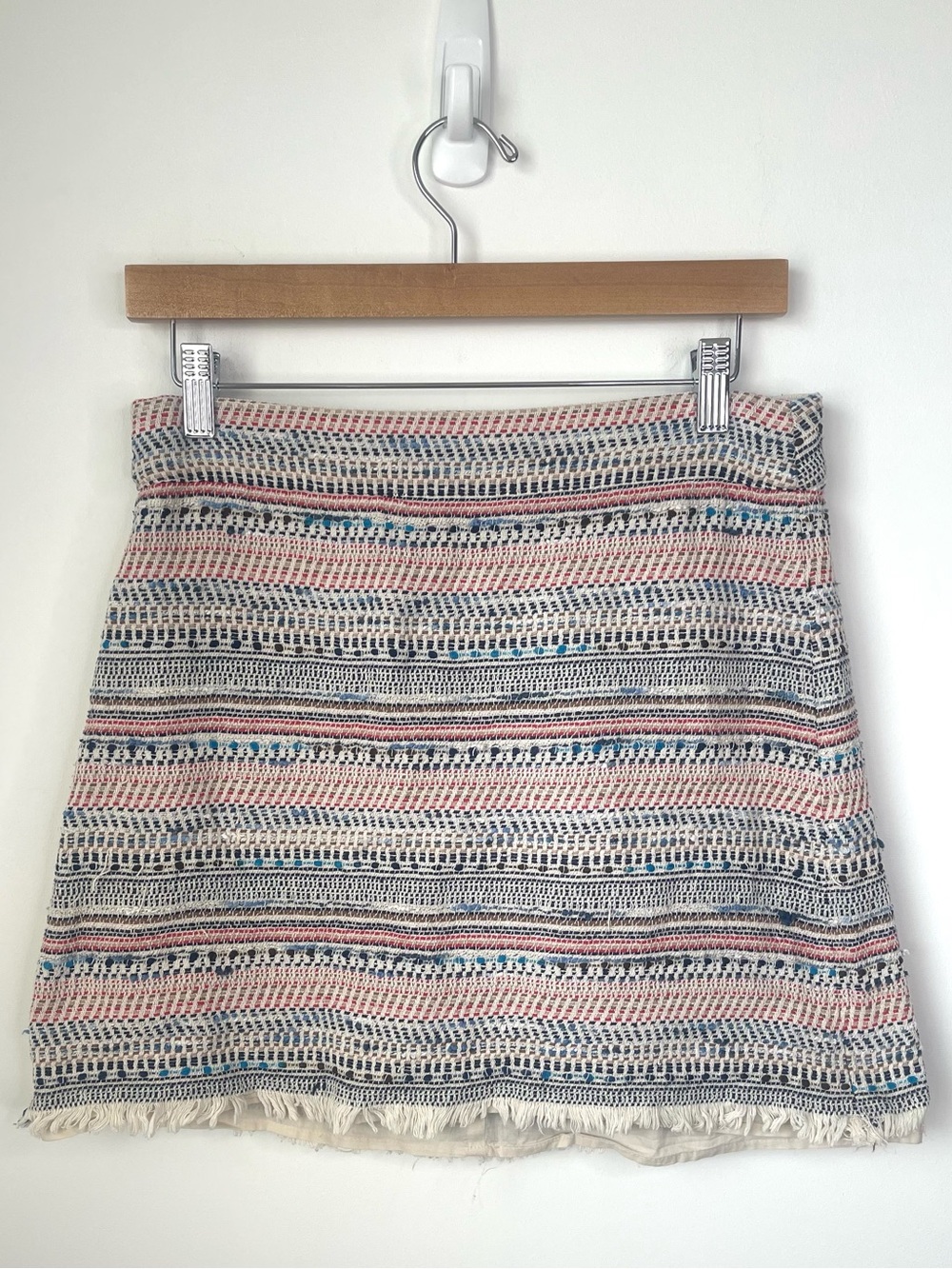 LOFT cotton Striped boho Mini Skirt size 8